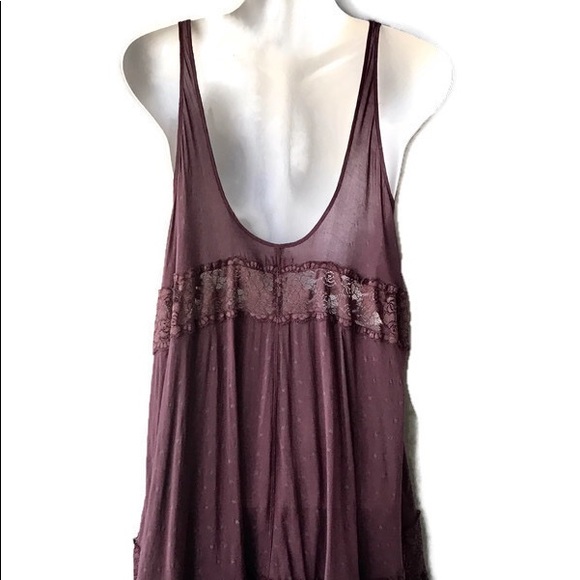 Free People She Swings Burgundy A-Line Dress, XS - Picture 5 of 8